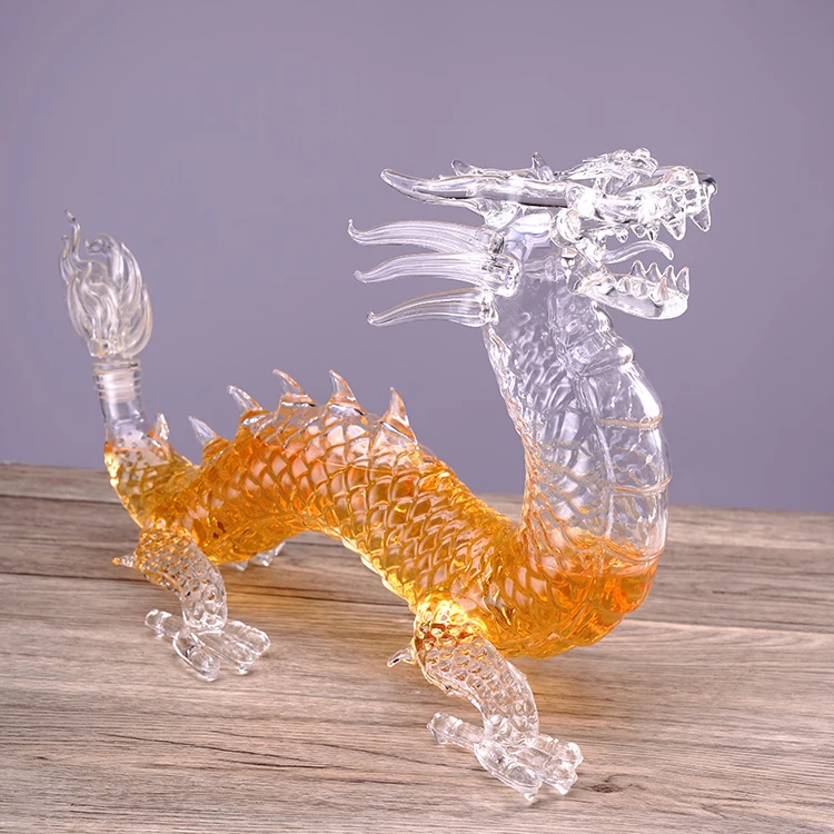 High Borosilicate Glass Whiskey Decanter dragon shaped glass whiskey decanter