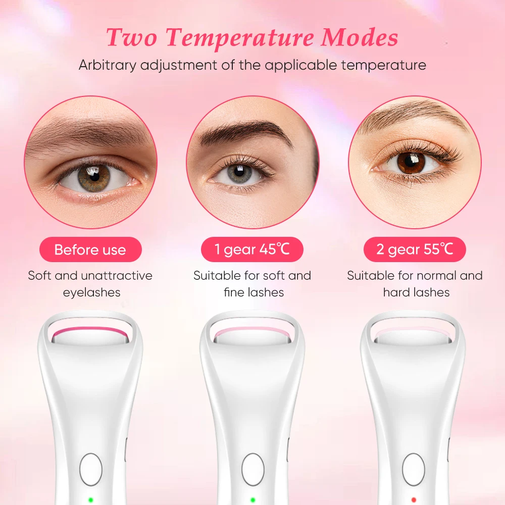 Tweezer Electric Heated Eyelash Curler Long Lasting Eye Lash Perm Heated Eyelashes Clip Automatic Cosmetic Makeup Tool