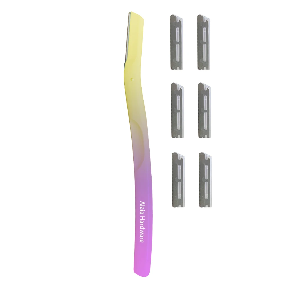 Wholesale Eyebrow Razor with Replacements Premium Eyebrow Trimming Knife with Metal Handle