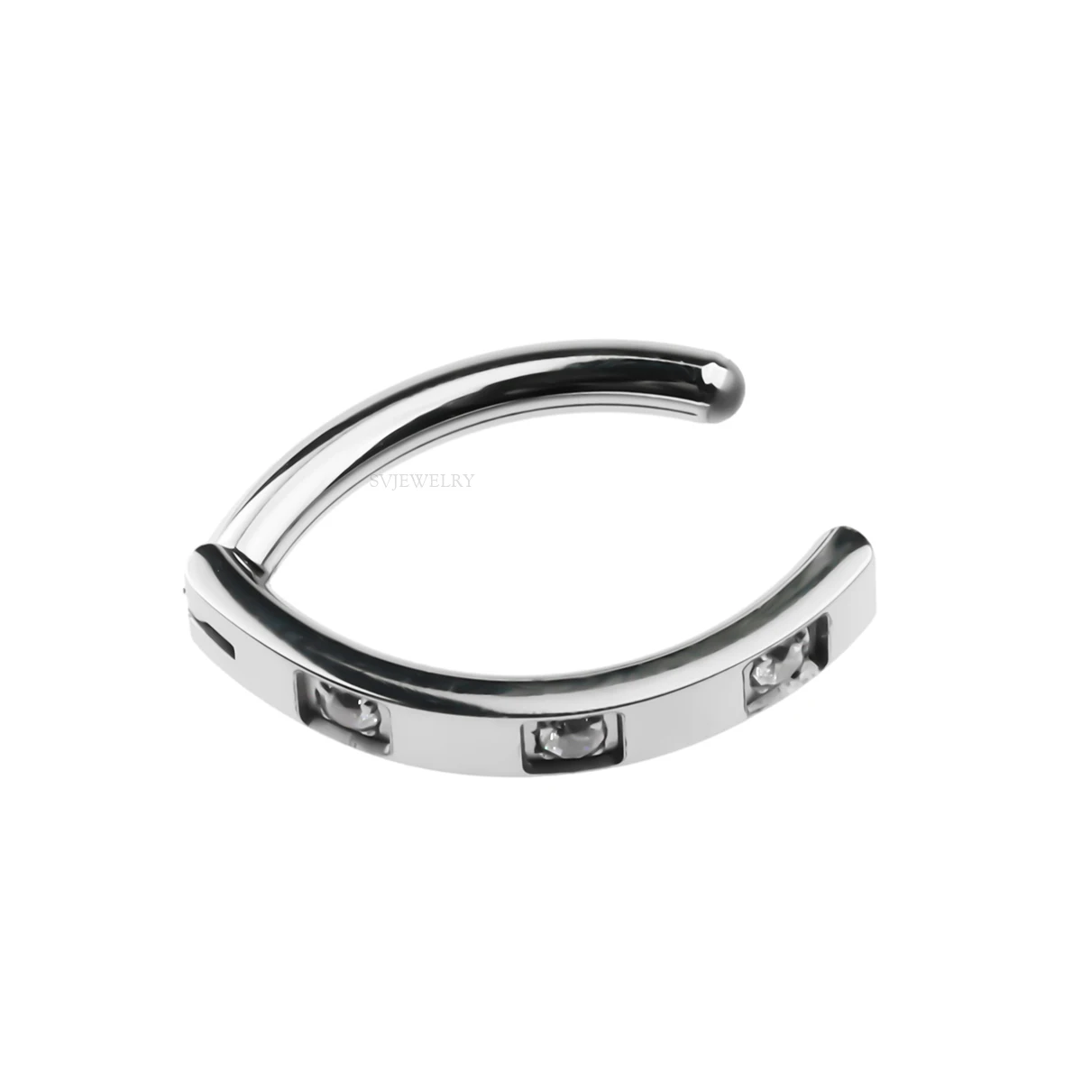 Popular Product 2024 Rose Gold Plated F136 Titanium Belly Rings Competitive Price Claw Setting Belly Rings Piercing Jewelry