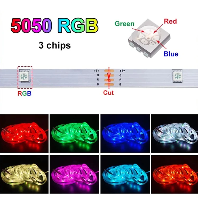 Hot Sale LED Kit Music Sync color changing Voice Control Google Home Alexa Tuya 5M 10M Smart WIFI 5050 RGB LED Strip Lights
