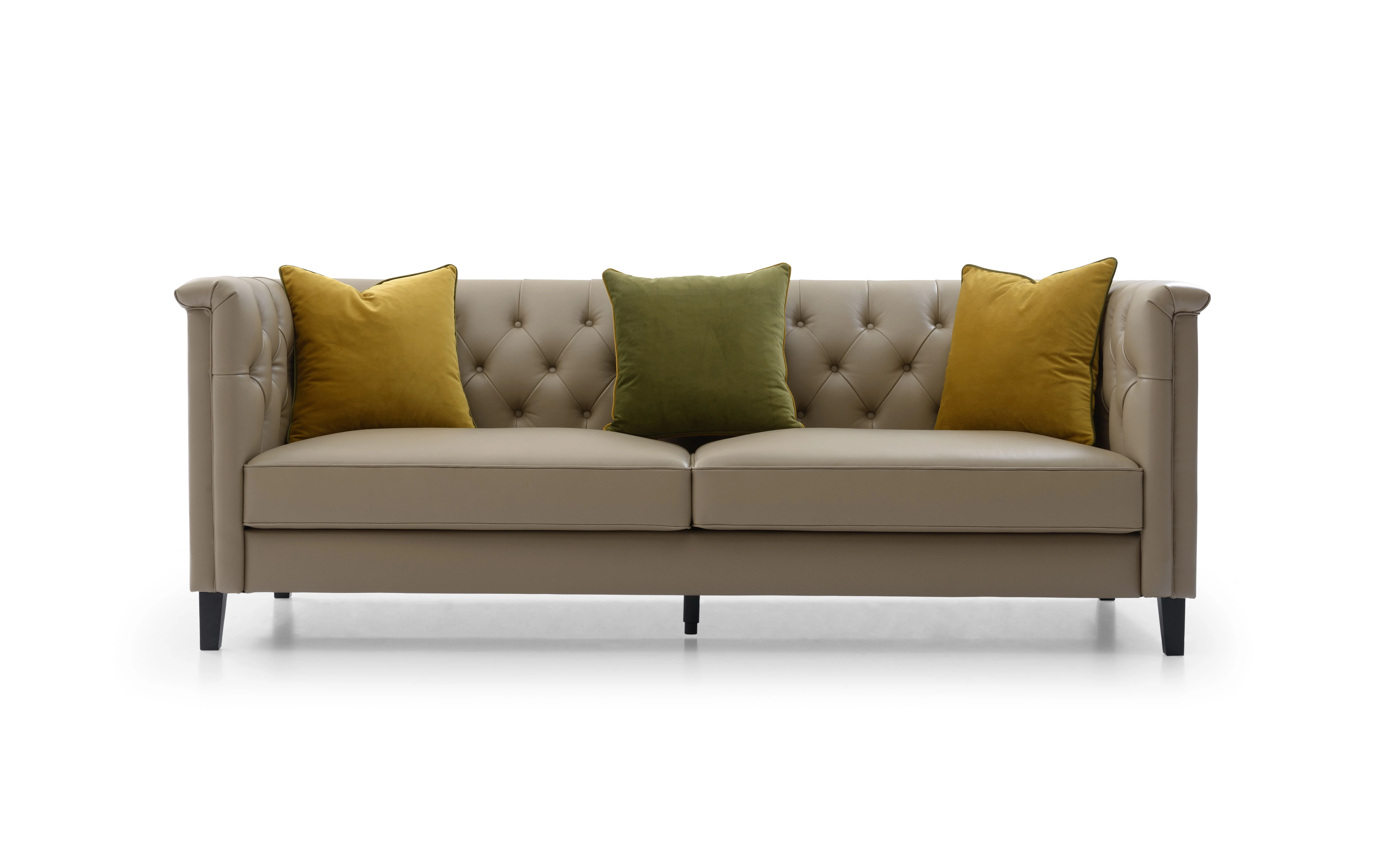 Classic American Pulled Point Soft  Leather Sofa Bed