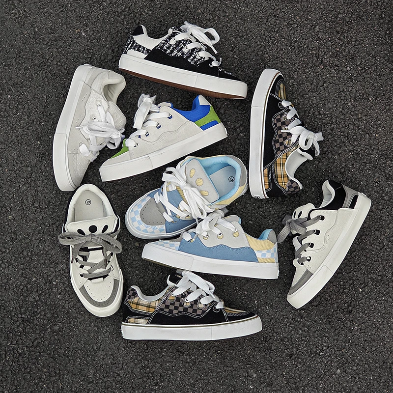 New Fashion Casual Couple Bread Shoes Men Women Walking Style Shoes