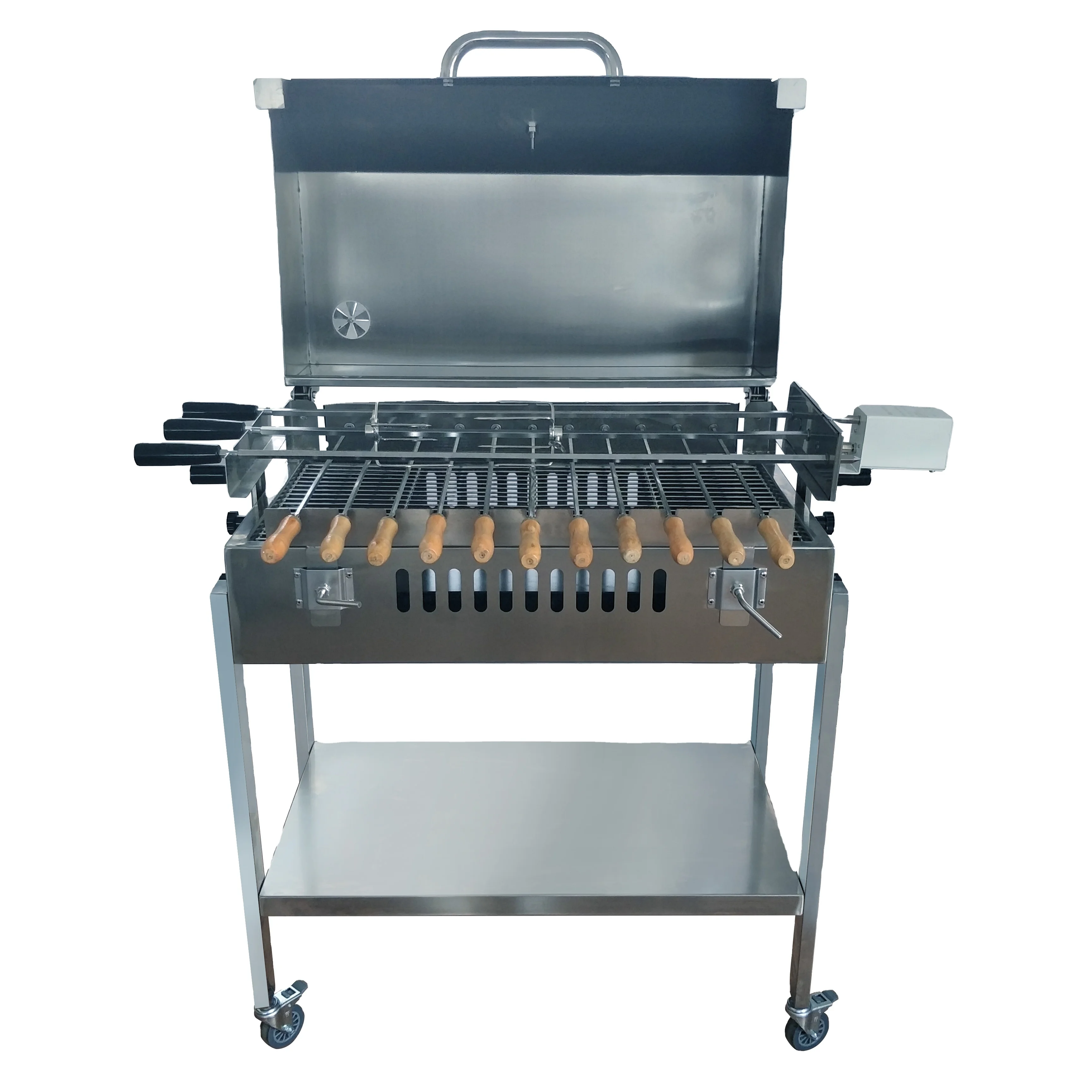 Brazilian Greek Stainless Steel Cypriot Rotisserie BBQ Grill Barbecue Machine