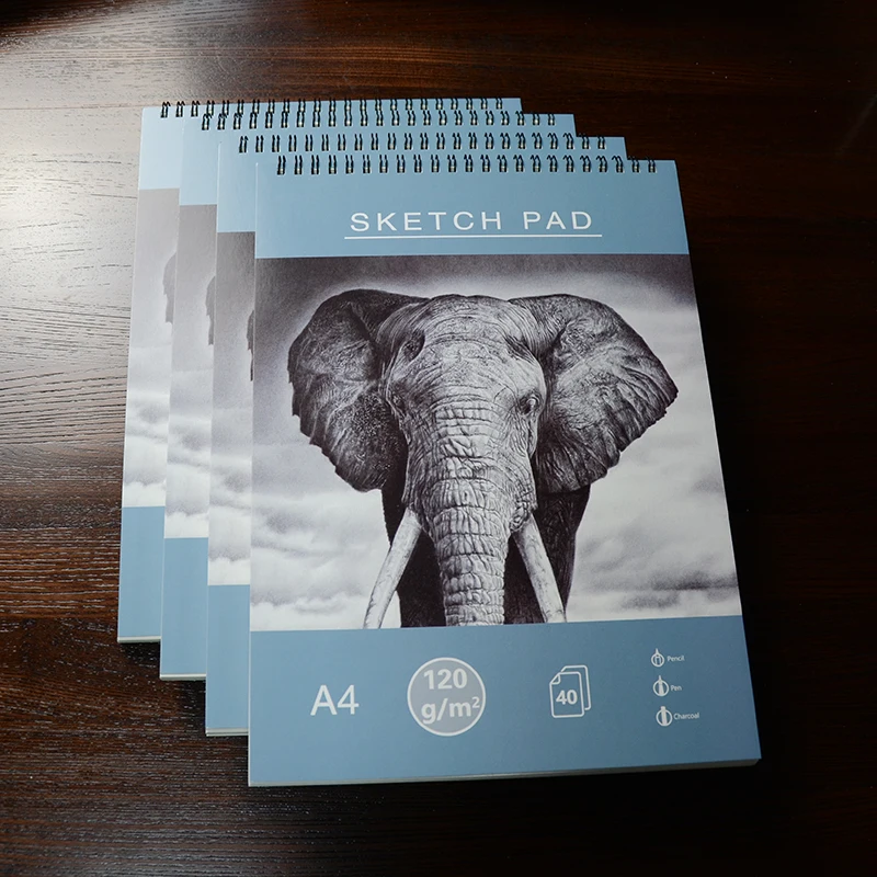 Manufacturer customized hard cover OEM Sketch drawing book watercolor sketch pad spiral bound Sketchbook