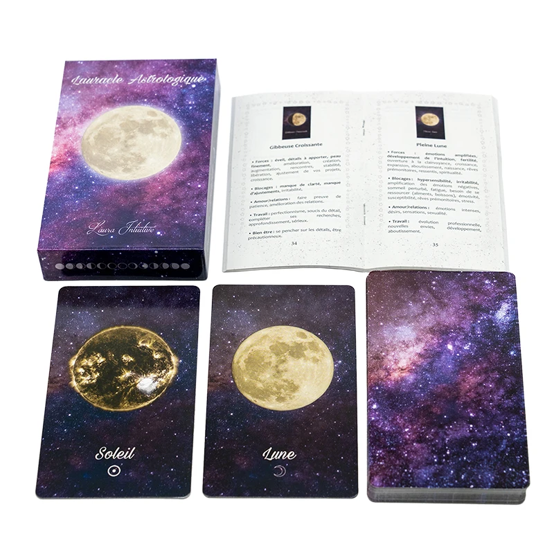 OEM printing services custom affirmation card deck with booklet