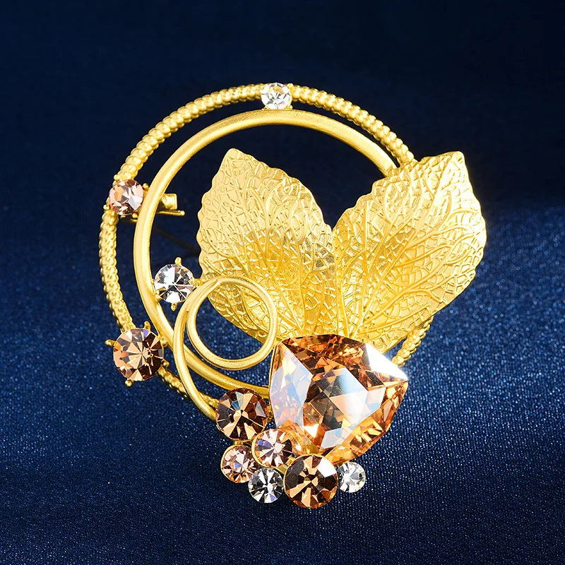 Butterfly Brooch Imitating Crystal Geometric Flowers Pin Brooches For Best Gift