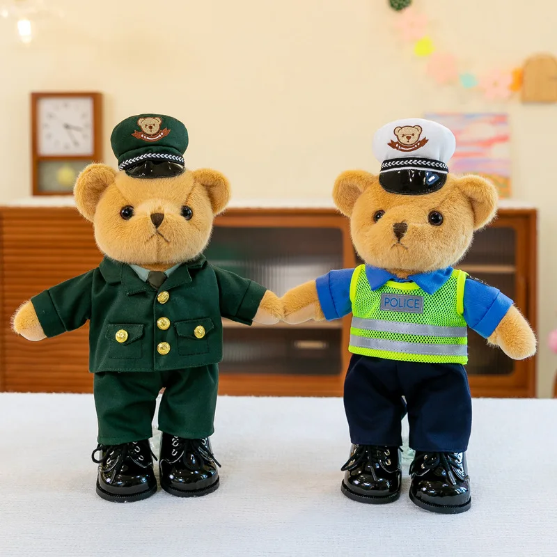 Mengai Little Bear Doll Motorcycle Plush Toy Iron Riding Traffic Teddy Bear Cute Doll Children Gift Bear