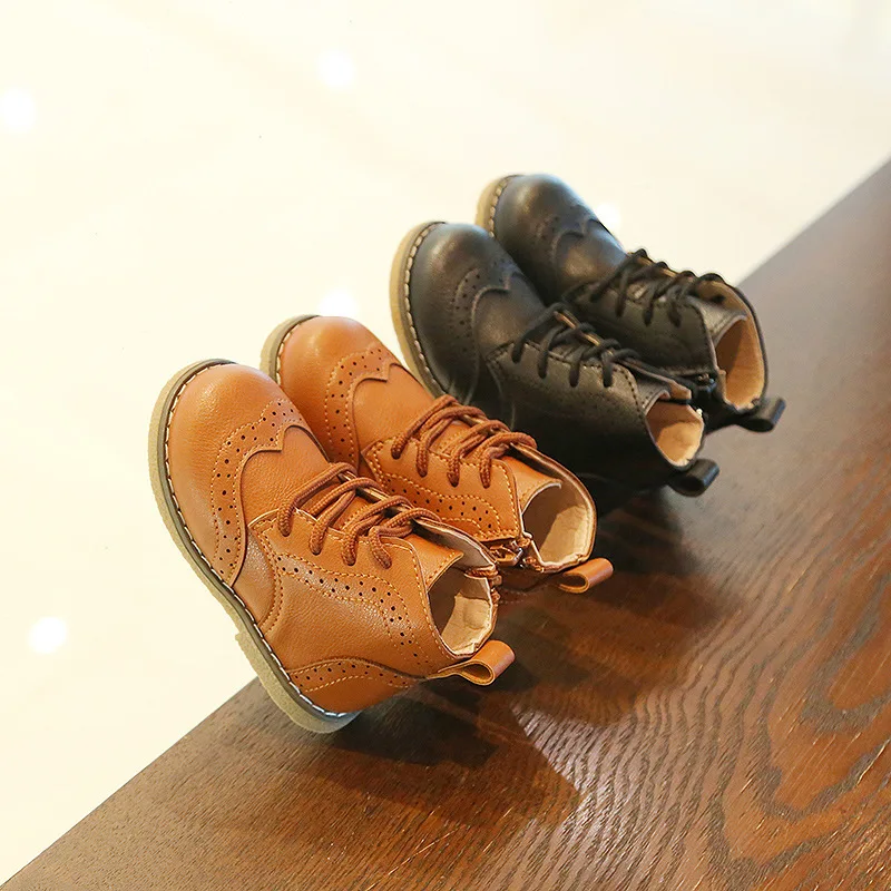 Ботинки унисекс для маленьких мальчиков и девочек, кожаные, мягкая подошва, обувь для начинающих ходить, Повседневные детские кроссовки