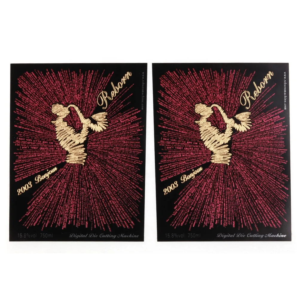 Пользовательские печати ролл свадебное вино стикер Самоклеющиеся бутылки вина этикетки