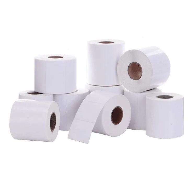 Custom PE Coated Paper 60*40 Blank Direct Adhesive Printer ArtPaper Shipping Barcode Label