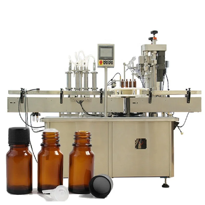 5ml 10ml Automatic essential oil dropper bottle vial  filling machine   essential oil filling and capping machine
