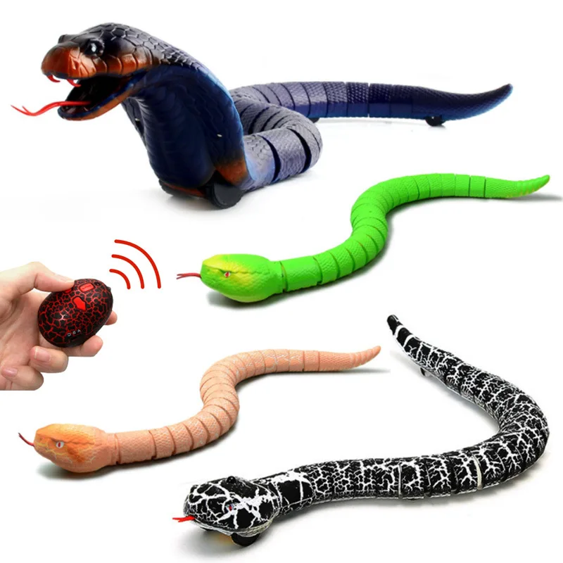 Novelty Naja Cobra Viper Christmas Birthday Gift Remote Control Snake Kids RC Toys Naja CobInteractive Motorised Snake Cat Toy