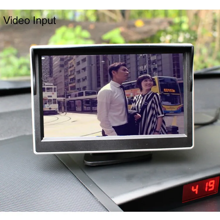 Best Quality 5inch 800*480 2AV Mini Car Monitor 12V-24V For Car Rearview