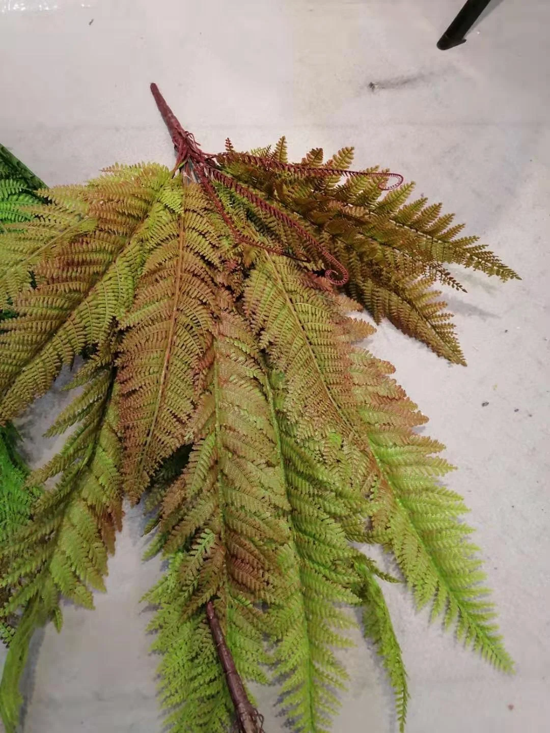 Quality shrubs plastic boston grass  artificial hanging fern bush for wall decoration