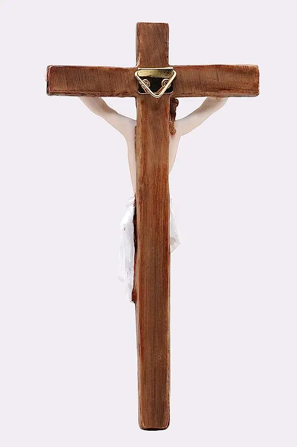 Polyresin Wall Cross Crucifix Jesus Christ Nailed On The INRI Cross Wall Decoration for Christmas, Communion and Nativity