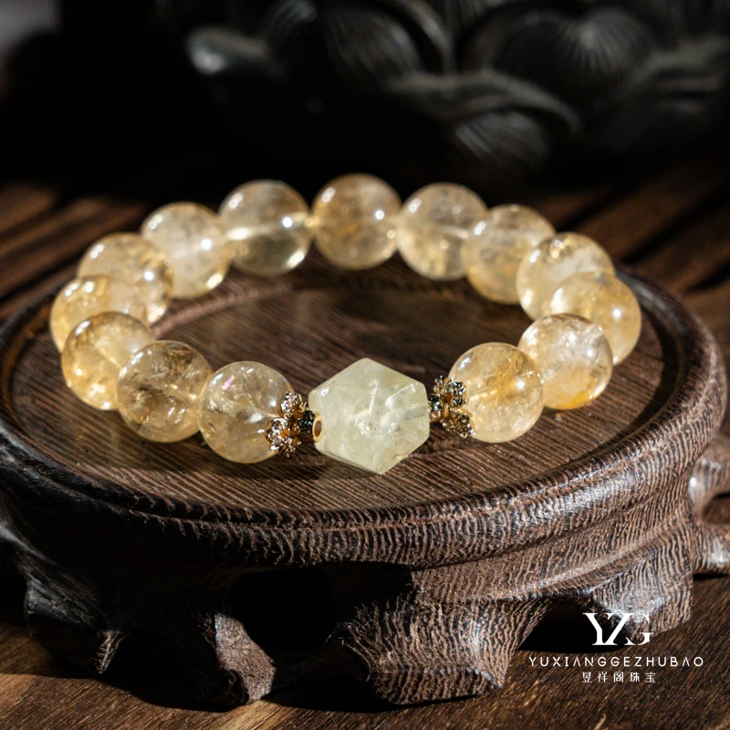 YXG Luxury DIY Design Beaded Bracelet/Bangle Mixed Yellow Crystal Gemstone Fashion Fine Jewelry for Children for Engagement Gift