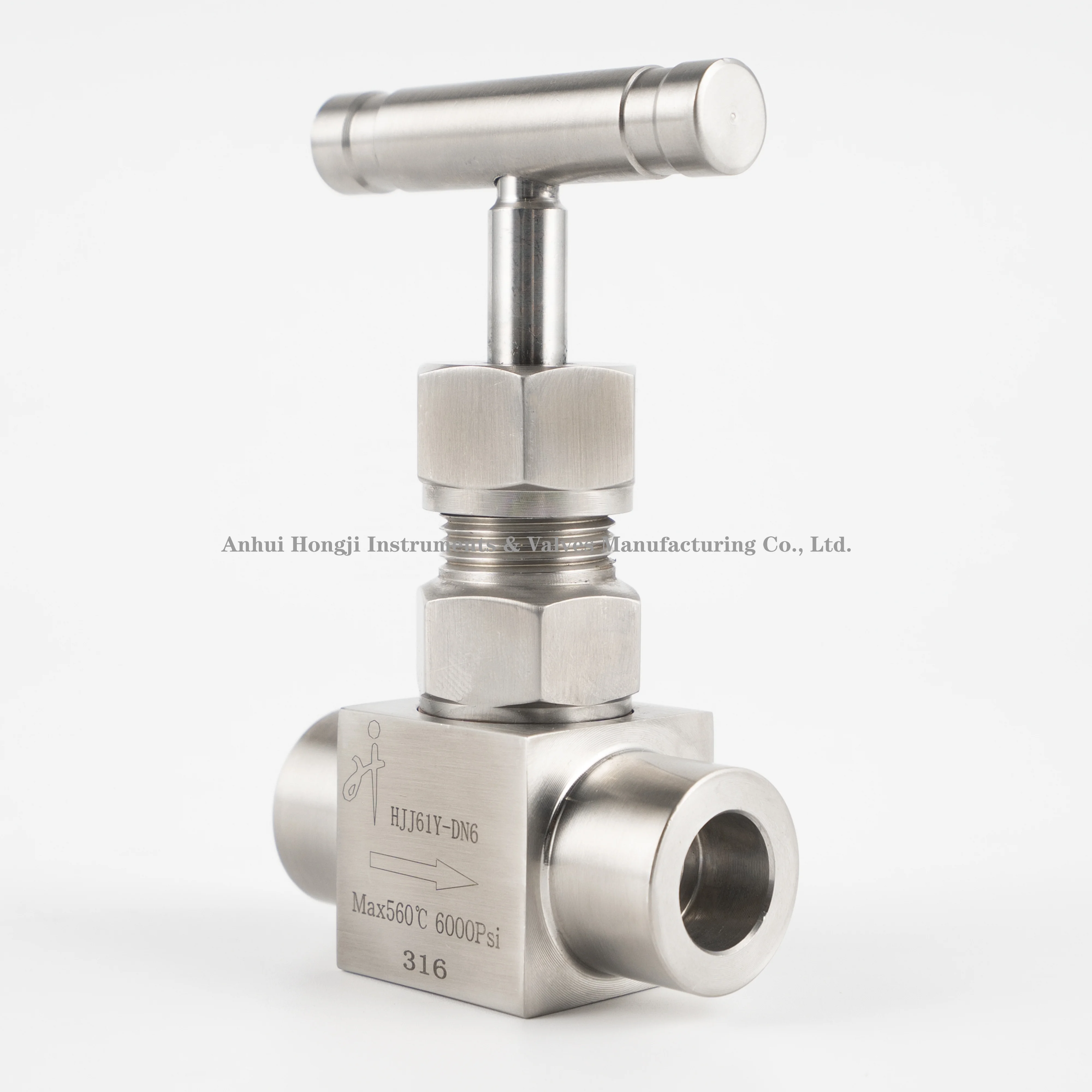 Stainless Steel 304L 316L Socket Weld Connetions 1/2 In High Pressure Swagelok Needle Valve