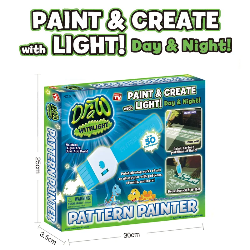 Doodle Pen Drawing Fluorescent Electric Brush Set Luminous Pattern Painter Magic Writing Board Painting Toys