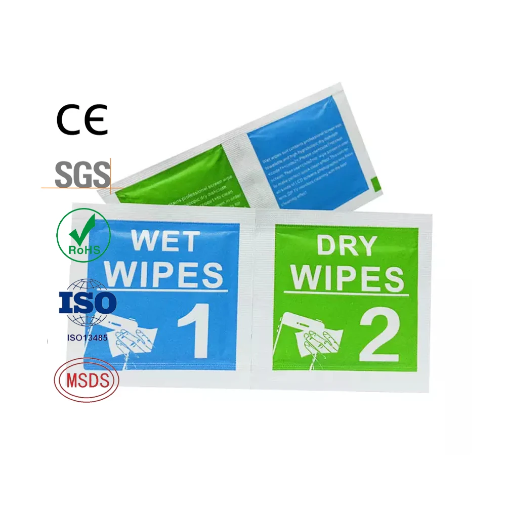OEM ODM Electronic Factorysupply Screen Cleaning Wet And Dry Wipes Phone Screen Wipes Mobile Phone Screen Cleaner Wipes