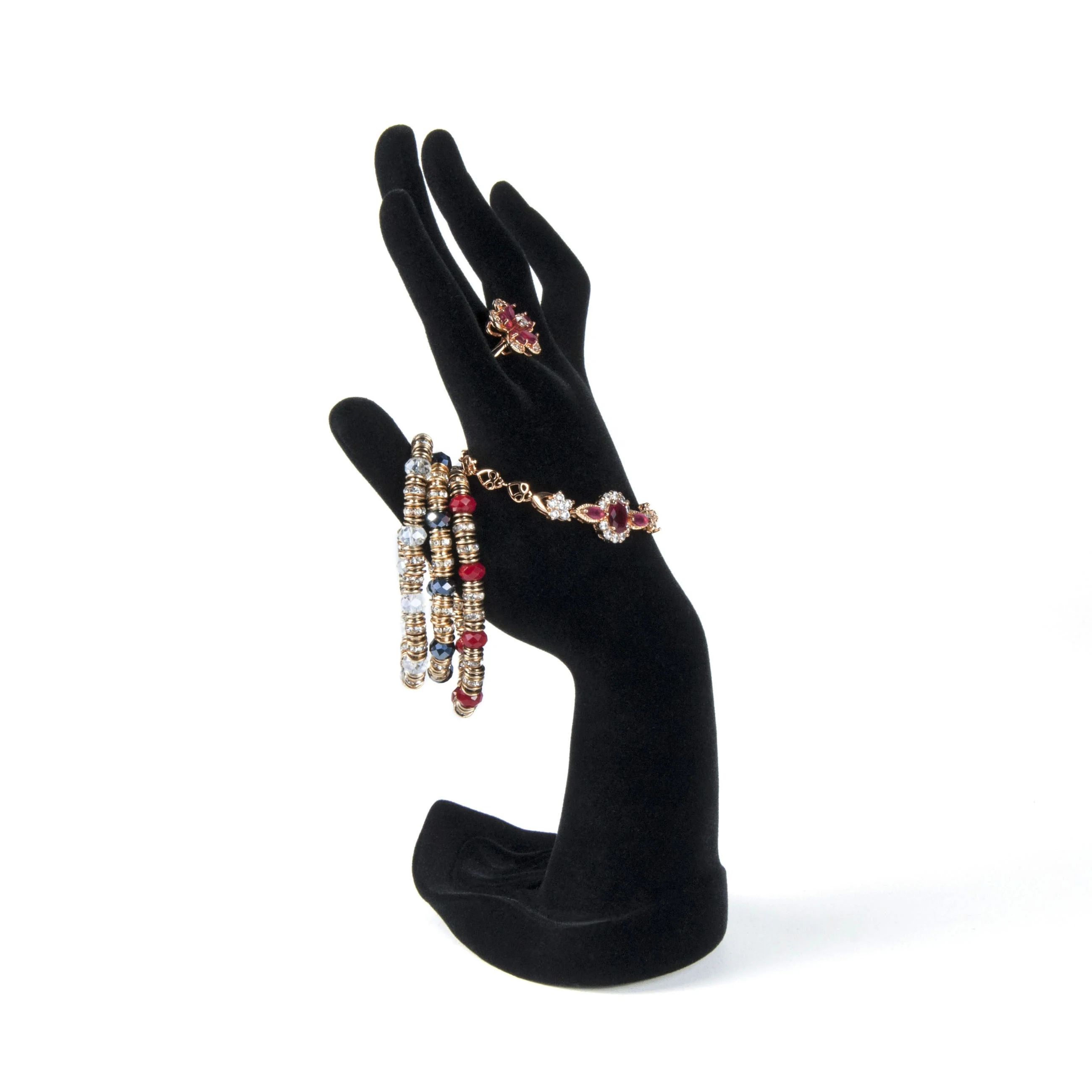 YADAO на заказ китайская фабрика подставка для ювелирных изделий черное кольцо браслет манекен пластиковое Ювелирное дисплей бархатная ручная модель