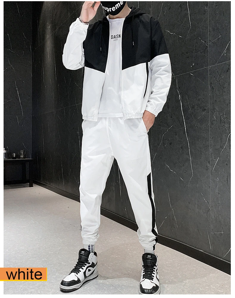 Custom Logo Polyester Plain Hoodies Sweatpants Fitness Jogging Tracksuit Set Fitness Jogging Suit Men Track Suit For Men