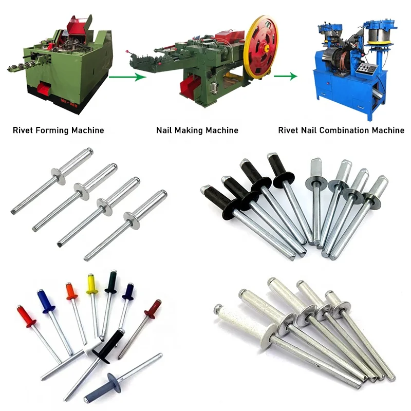 Hot Sale Aluminum Rivet Making Machines High Quality Stainless Rivet Large Flange Aluminum Blind Rivets Making Machinery