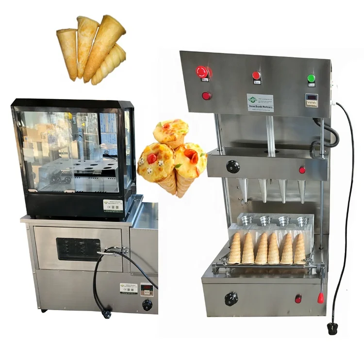 Factory Supply Superior Quality Commercial Pizza Cone Moulding Machine Rotating Pizza Oven Display Case Pizza Kono Maker