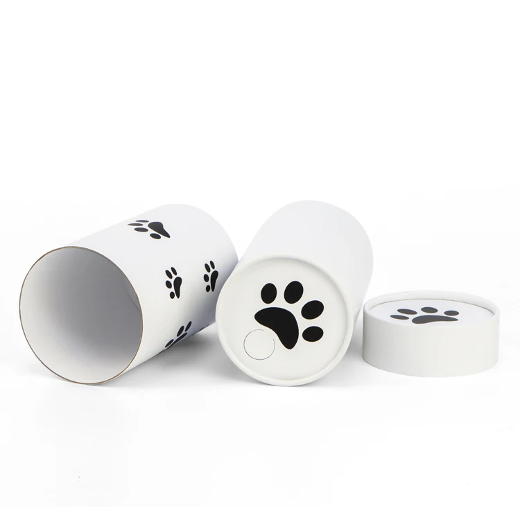 Keepsake Memorial Urn Manufacturer Cat Dog Paw Print Funeral Cremation Pet Urns Bio Ashes Scatter Tube for Water Burial