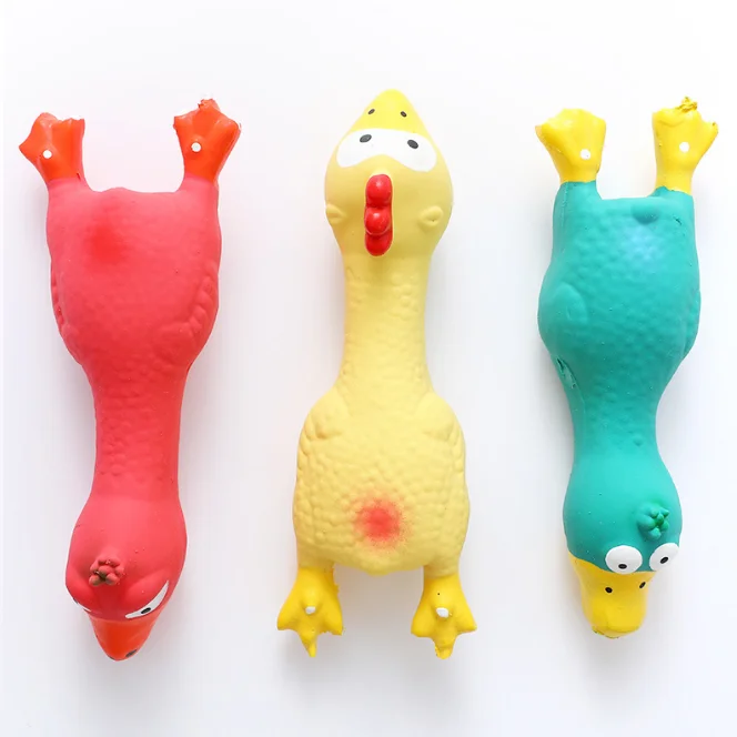 Funny Interactive Pet Dog Chicken Toys Rubber TPR Toys Screaming Squeaky Toy for Puppy Dogs