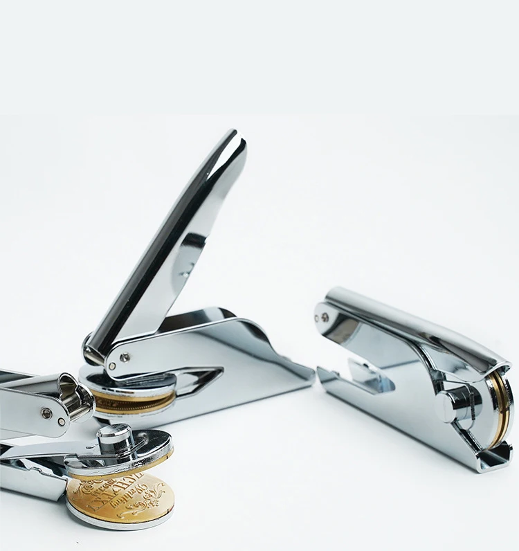 Personal Logo Handle  Metal Custom Paper Embossing Seal Stamp