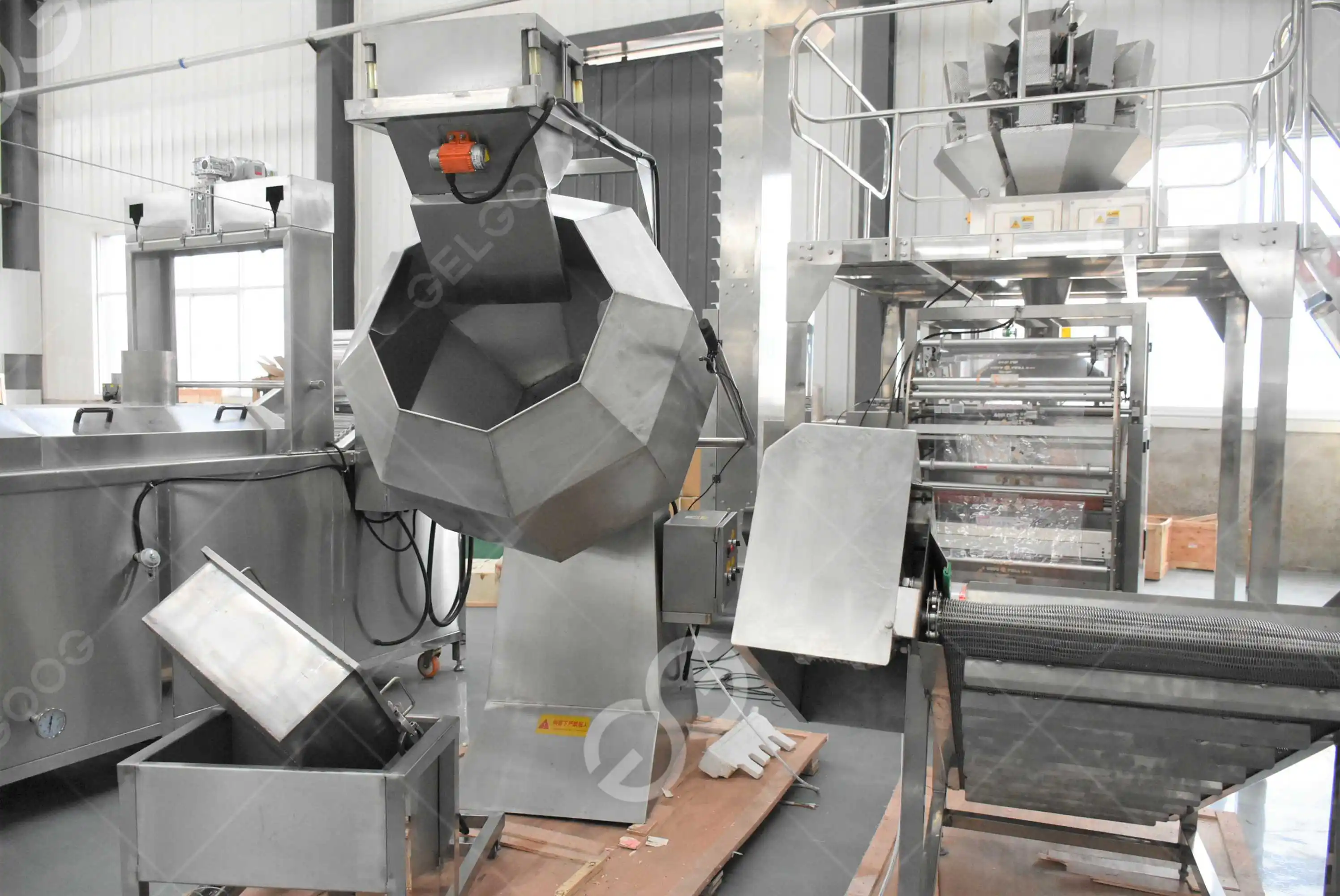Hot Sale Factory Directly Supply Puff Fried Chips Cashew Nut Coating Flavoring Mixer Seasoning Machine of Snack Food Processing