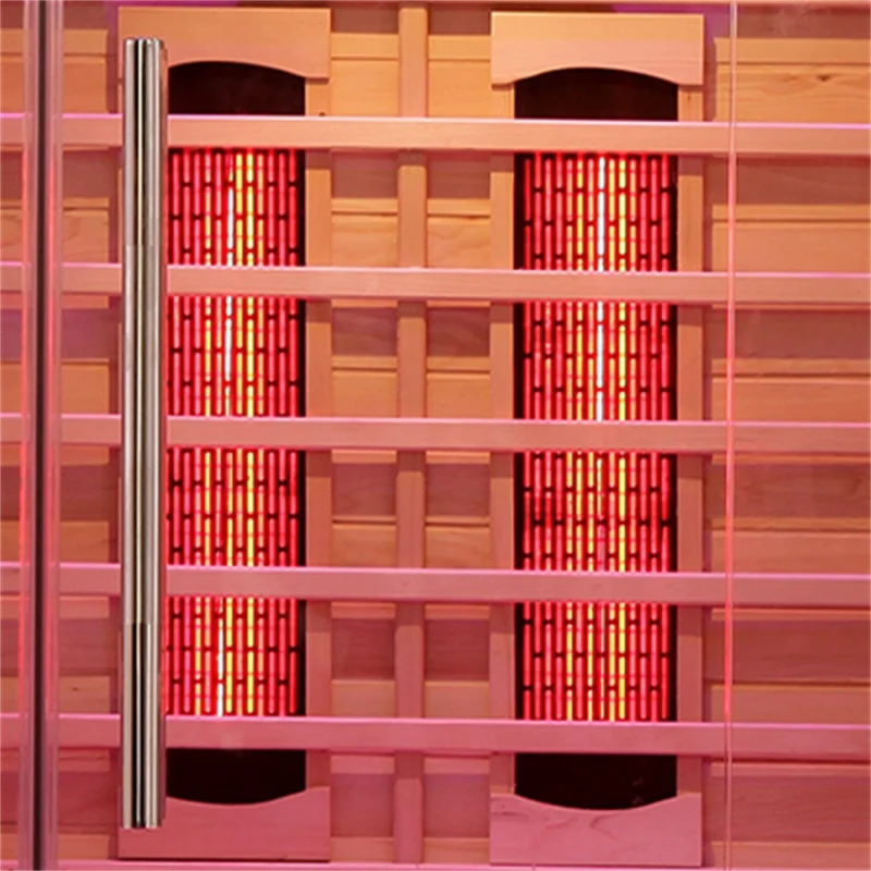 High end hemlock infrared dry sauna for 2 person indoor therapy sauna with control panel for off stress