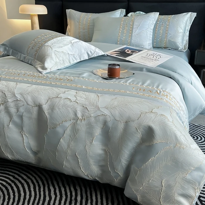 100% tencel super soft comfortable duvet cover flat sheet pillowcase 4 pieces duvet sets