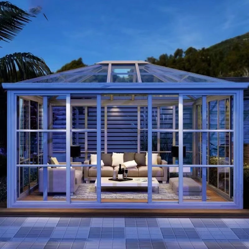Extension Sunroom Veranda Garden 4 Season Comservatory Sun Room laminated glass for sunroom