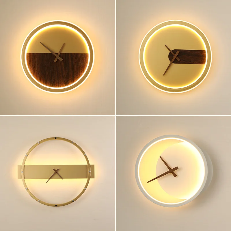 Nordic Light Luxury Wall Clock Living Room Home Decoration Personality Creative Wrought Iron