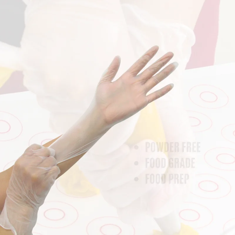 100pcs Puncture Resistant PVC Gloves Food Grade Hand Gloves Powder Free Disposable Vinyl Exam Examination gloves