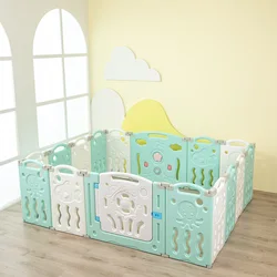 Portable Toddler Plastic Fence Baby Large Babies Playpen For Children 14+2