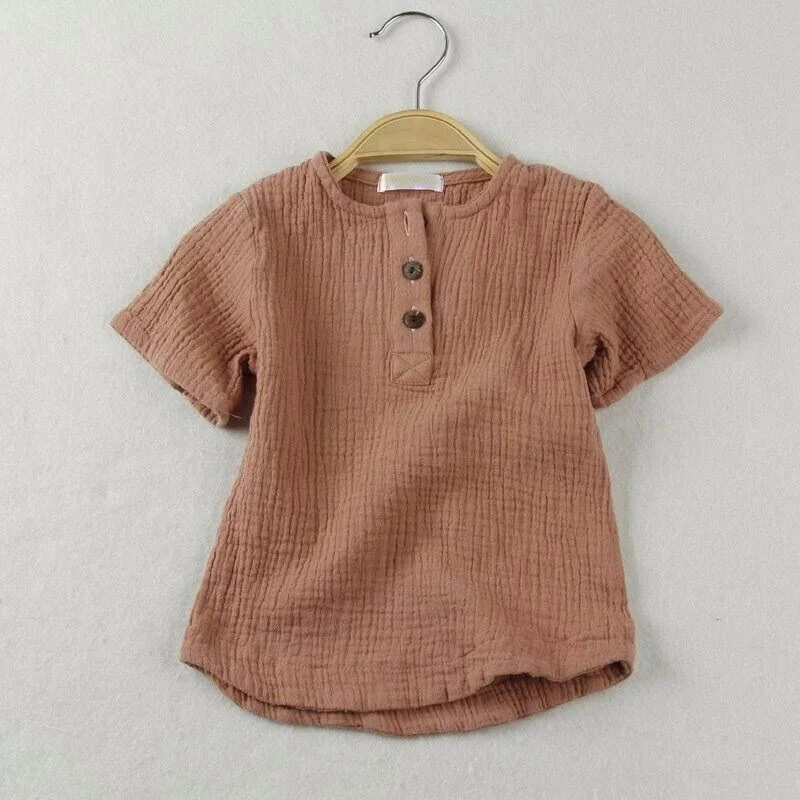 
Baby shirts muslin cotton fashion baby long sleeve clothing plaid 