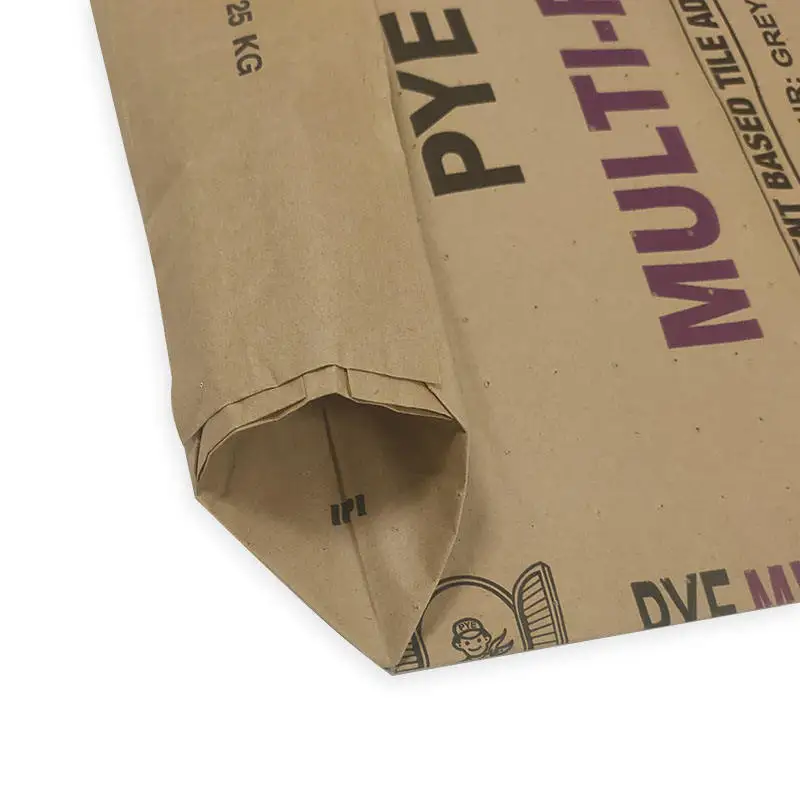 China Packing 25 kg 50 kg valve kraft paper bags for Cement Building Concrete mixing Packaging