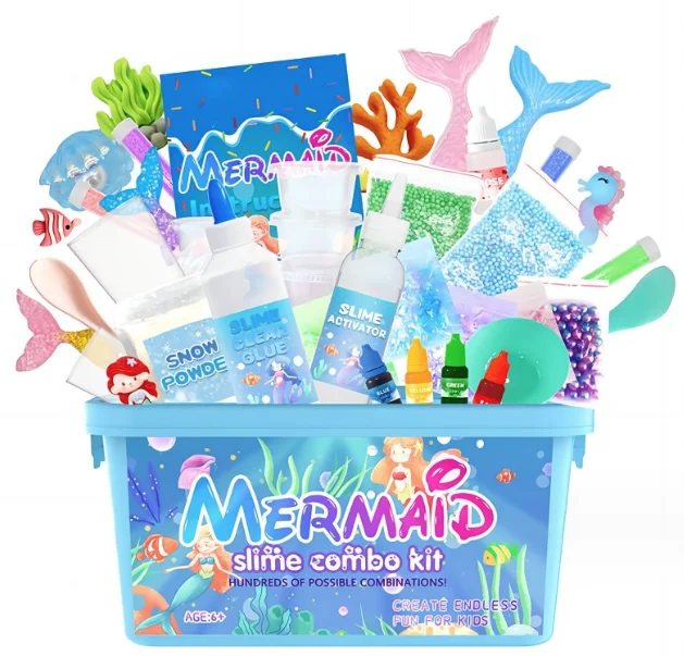 TS DIY Cake Chocolate Donuts& ice Cream Dessert Theme Slime Kit for Kids Party Favors to Make Butter Cloud and Foam Slime