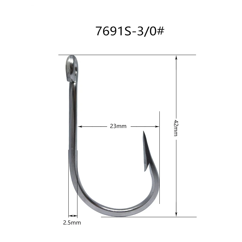 High-quality 7691S 1/0-13/0# Trolling Southern Tuna  Deep Sea Super Power Strong Hook