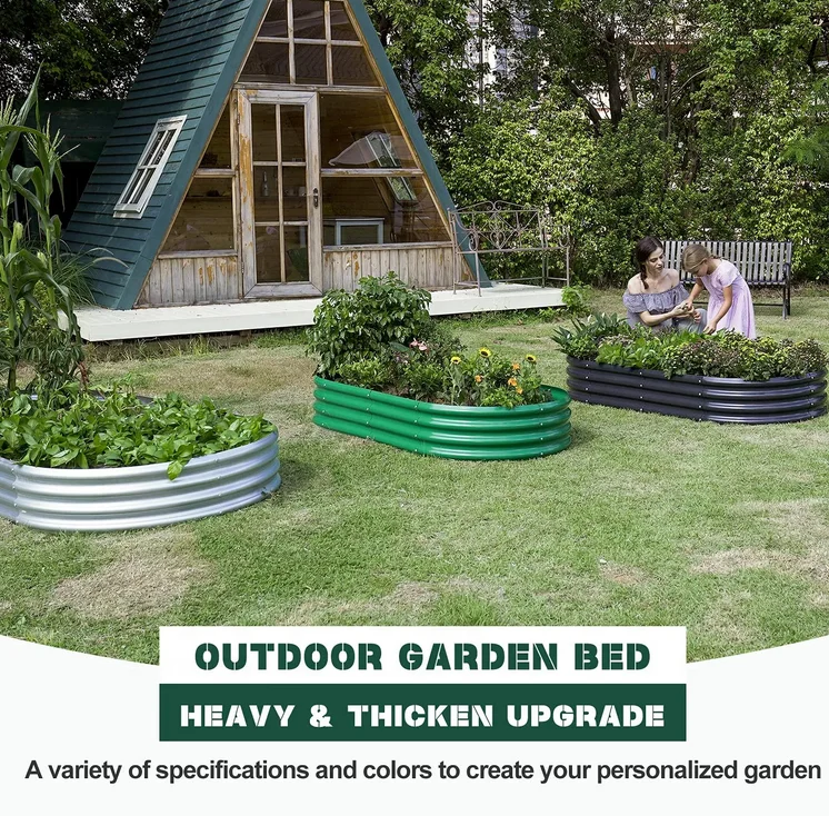 Galvanized Raised Garden Bed - Metal Raised Bed Garden