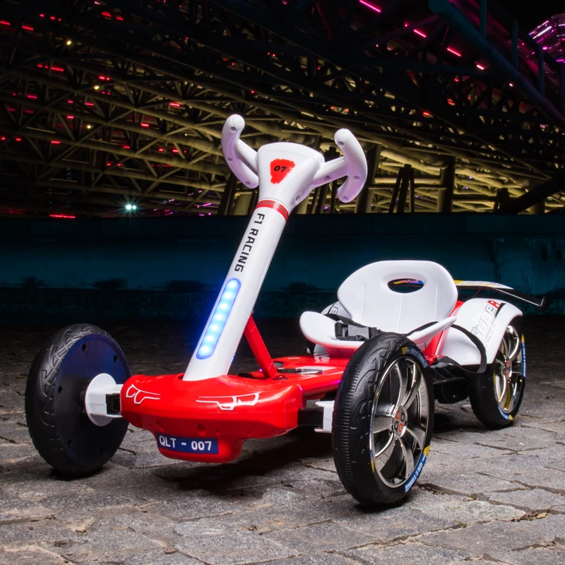 China Wholesale Red Four Wheeler UTV Electric Pedal Go Kart Racing Karting for Kids and Adults