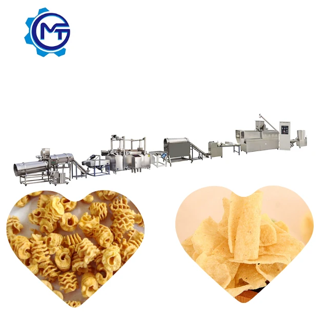 Fried Corn Chips Bugles Cone Shape Snack Food Extruder Machine