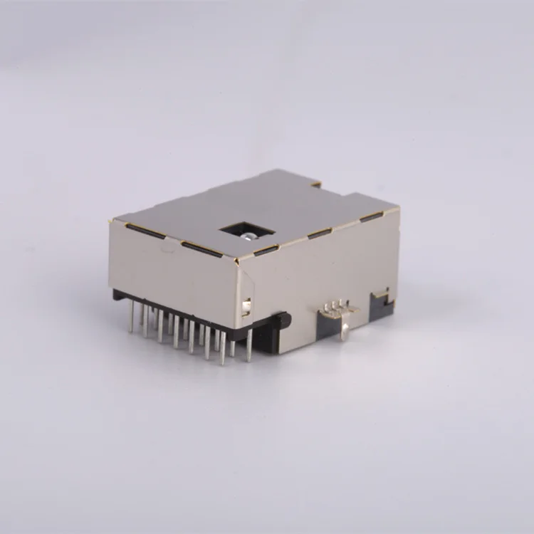 at 6 Rj45 разъем со светодиодной подсветкой монтажа 10/100 Base-T 8P8C Smt панель монтажа Pcb Rj45 гнездовой разъем