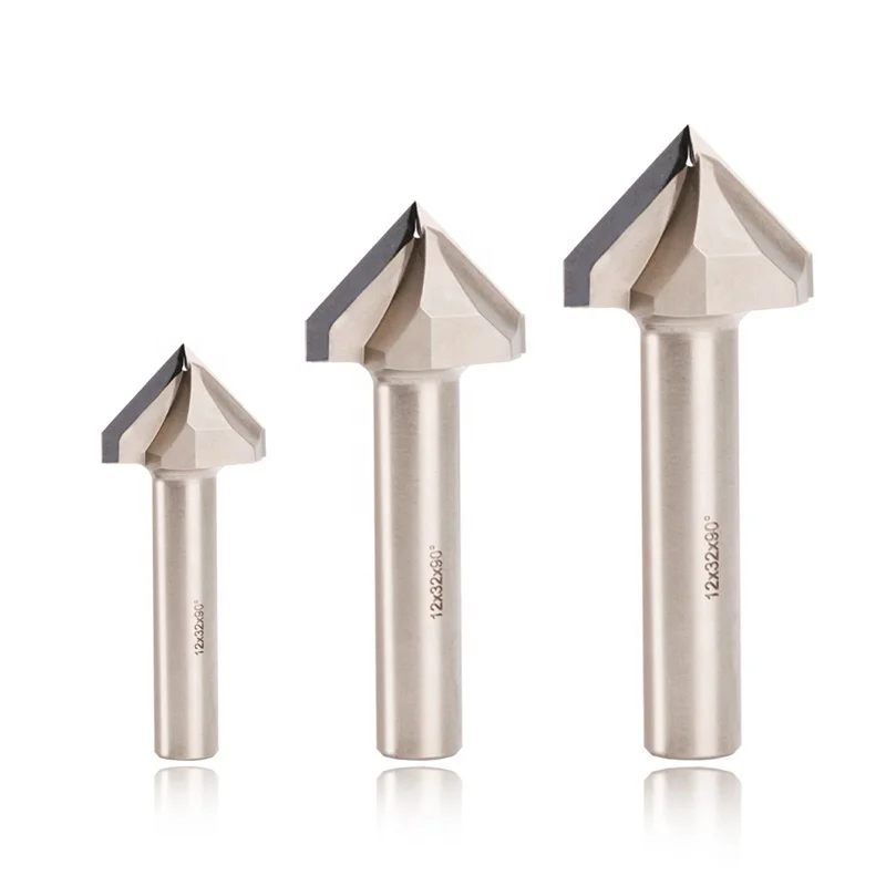 PCD Diamond/Carbide CNC Engraving Tools Router Bits V Shape For Wood CNC Milling Cutter