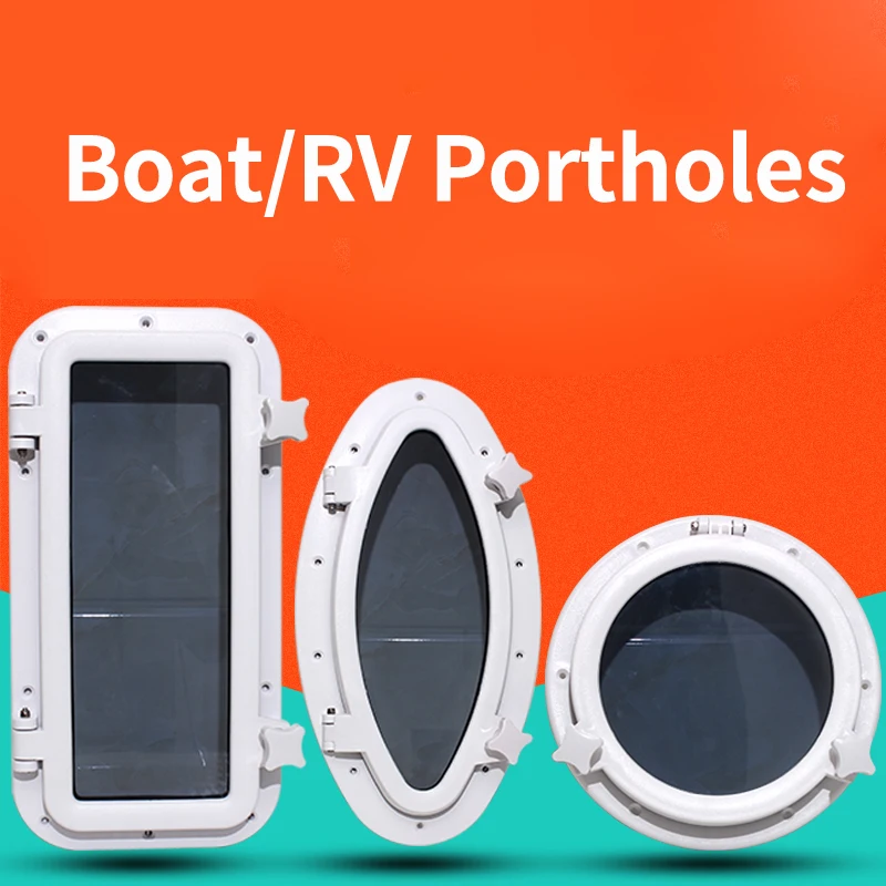 Anti impact plastic tempered glass is used as an escape window for RVs, speedboats, cruise ships, and other vessels