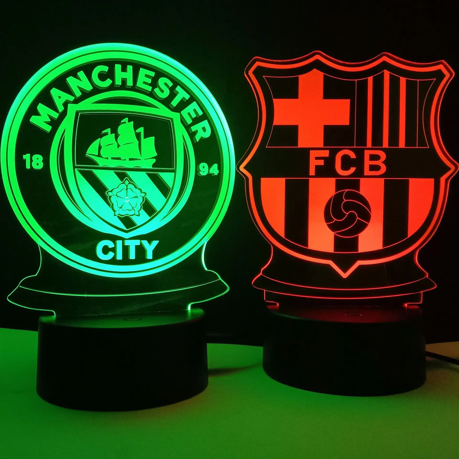 Acrylic Dry Erase Memo Desk Light with Double Stand Dry Erase Board with LED Wooden Stand Memo Desk Light Sports Gifts