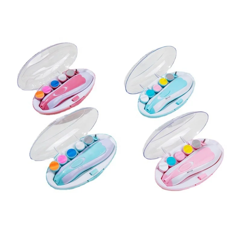 2024 New Electric Baby Nail Care Set Safe Nail Clippers File Baby Nail Trimmer with LED Light